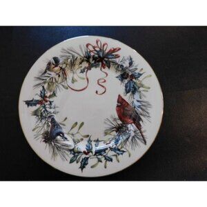 Lenox Wintergreetings by Catherine McChung 9" Salad Plate 1995 Retired